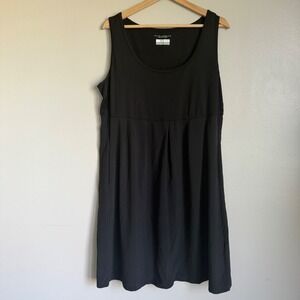 Columbia Omni-Shade Black Sleeveless Sun Protection Pocket Dress Womens XL